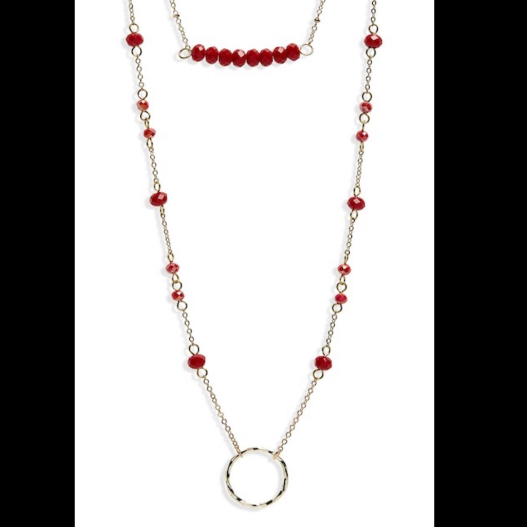 Panacea Crystal Layered Necklace 28$